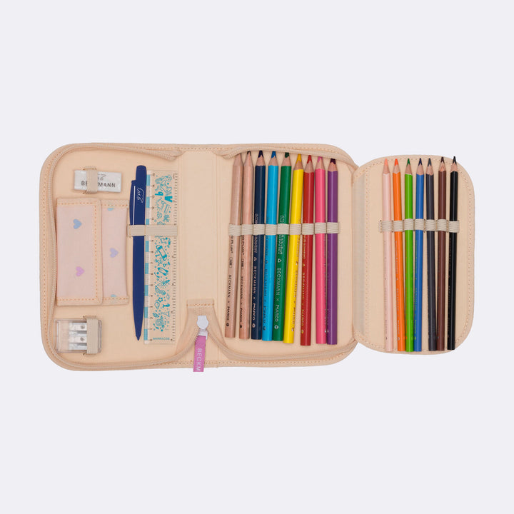 Single section pencil case, Yellow Heart