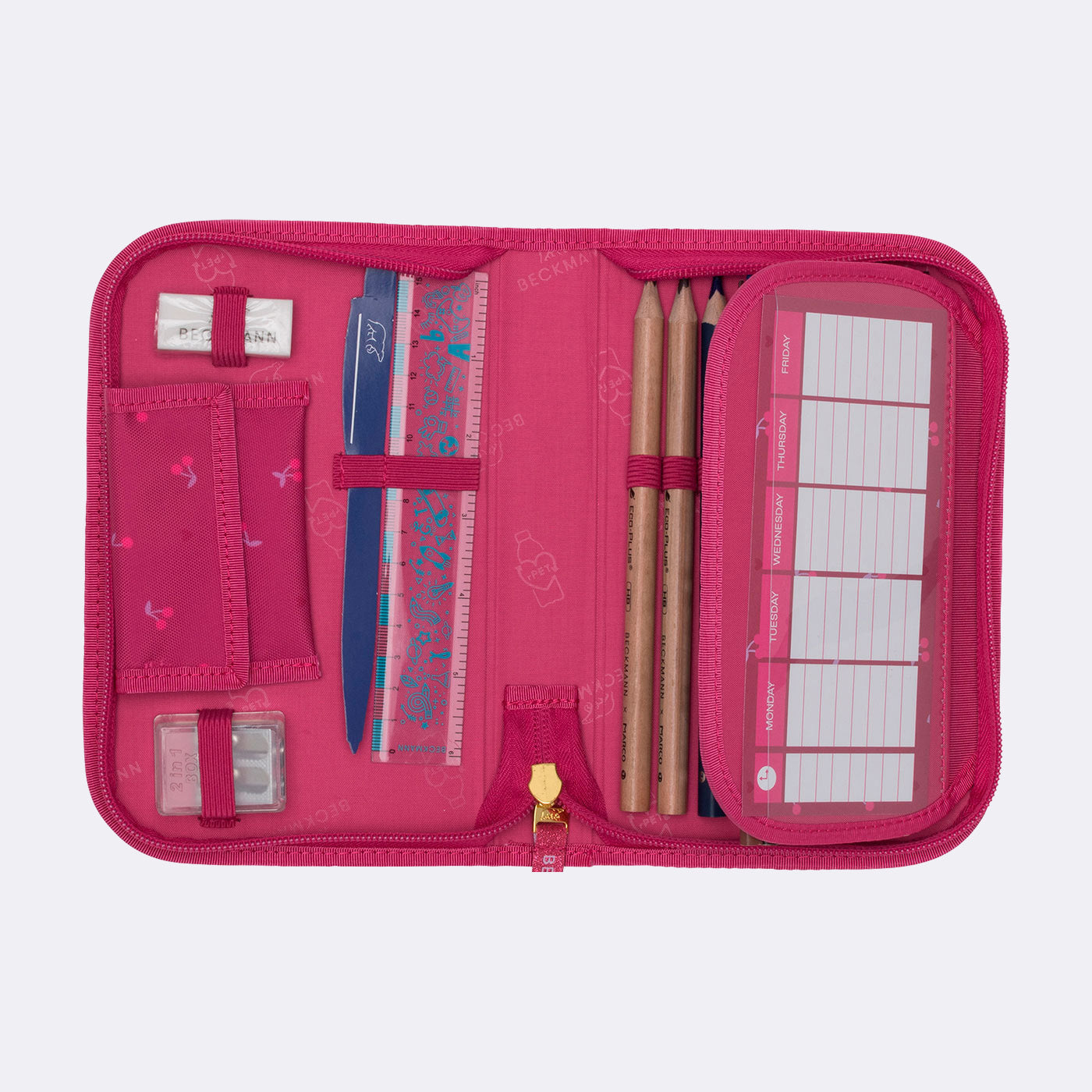 Single section pencil case, Cherry – Beckmann Norway Inc