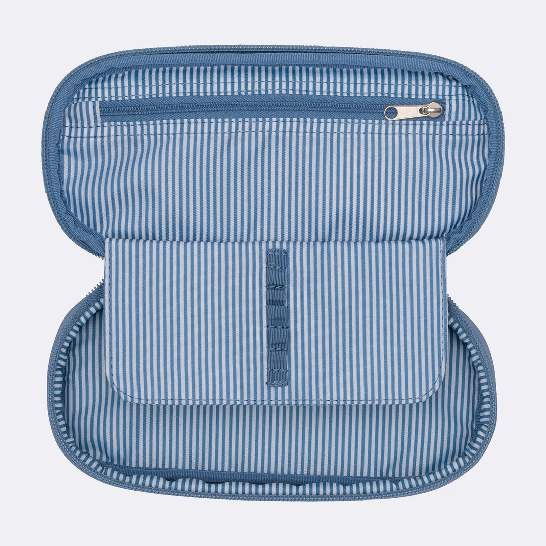 Oval pencil case, Blue Shadow